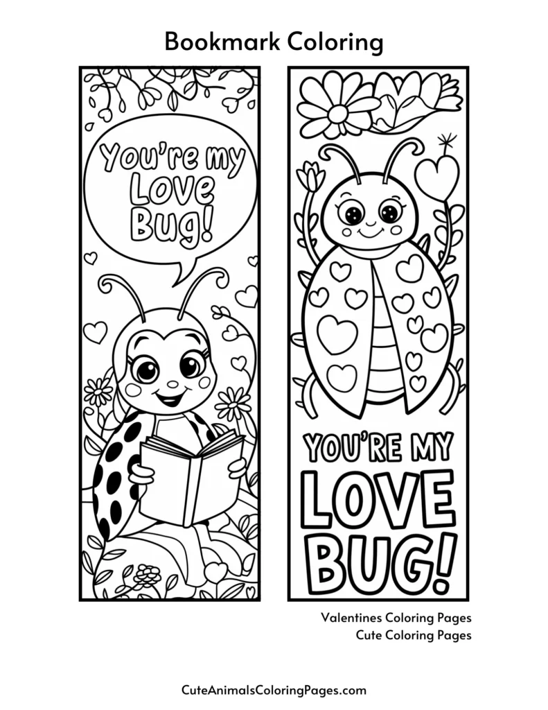 free printable valentine bookmarks (11 free pdf pages) - cute